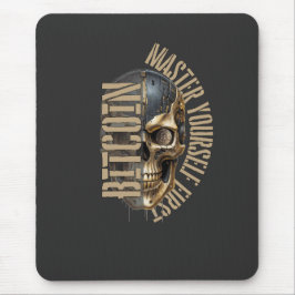 Mousepad BTC motivation | Skull | Bitcoin crypto