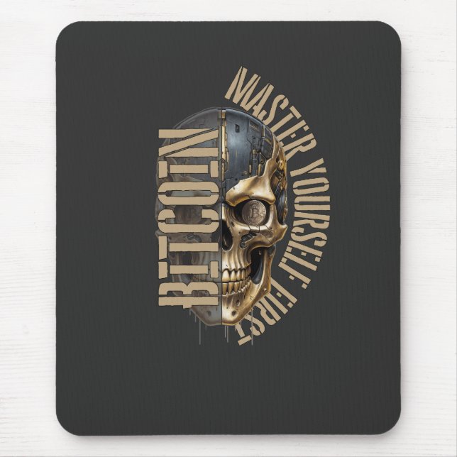 Mousepad BTC motivation | Skull | Bitcoin crypto  (Frente)