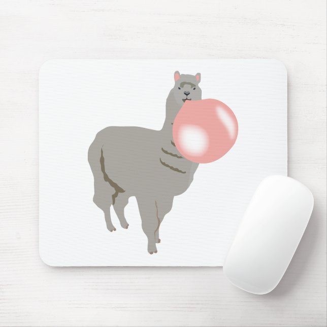 Mousepad Bubble Gum Llama Explosão (Com mouse)
