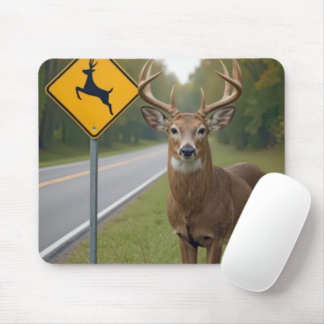 Mousepad Buck Posicionado por um Sinal de Cruzamento de Vea (Com mouse)