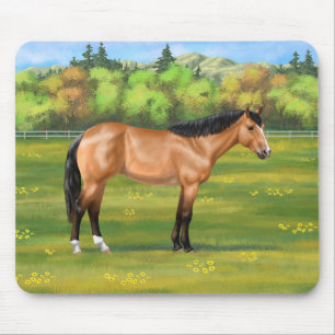 Mousepad Buckskin Dun Quarter Horse