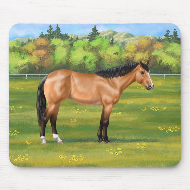 Mousepad Buckskin Dun Quarter Horse (Frente)