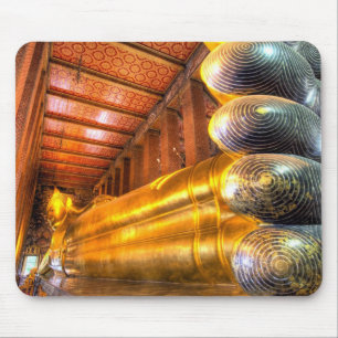Mousepad Buda gigante deitado dentro do templo, Wat Pho,