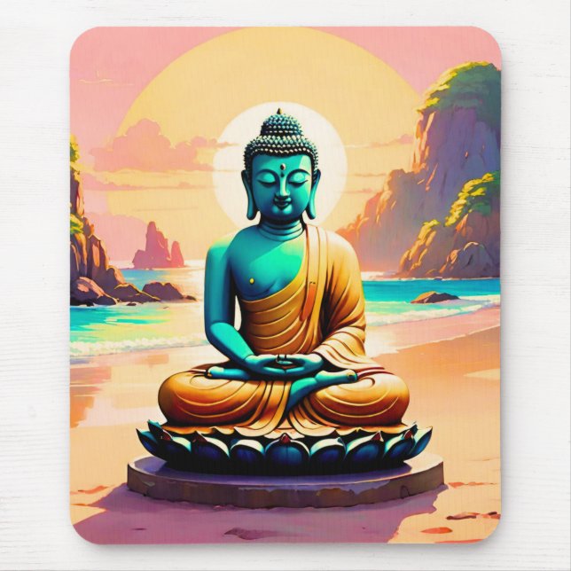 Mousepad Buda - Margens Serenas de Iluminação  (Frente)