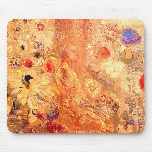 Mousepad Buda pelo pintor simbolista Odilon Redon (Frente)