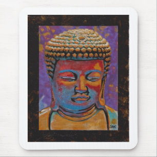 Mousepad Buda pintado, enquadrado