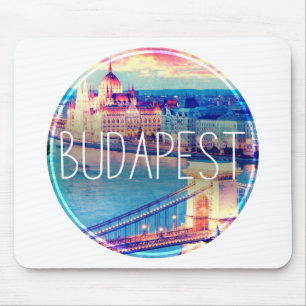 Mousepad Budapest vintage, círculo