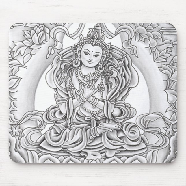 Mousepad Buddha do tapete do rato da piedade (Frente)