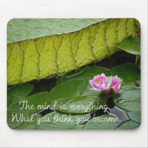 Mousepad Buddha Quote Waterlily