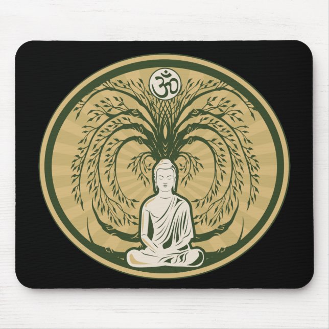 Mousepad Buddha sob a árvore de Bodhi (Frente)