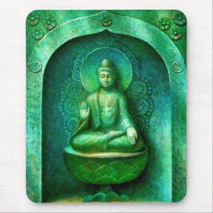 Mousepad Buddha verde