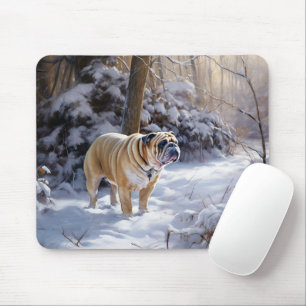 Mousepad Buldogue Deixe-O Neve Bruto
