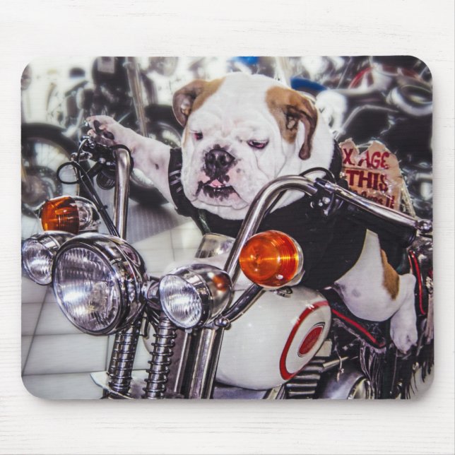 Mousepad Buldogue na motocicleta (Frente)