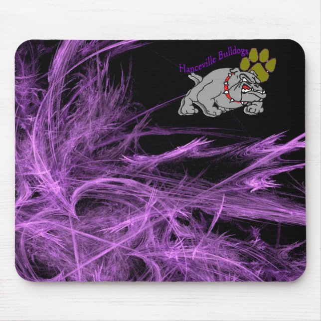 Mousepad Buldogue w/Paw & roxo (Frente)