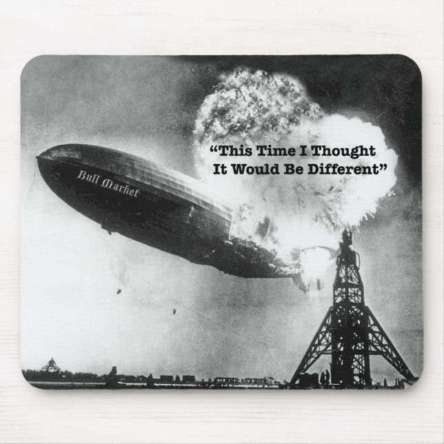 Mousepad Bull Market Crash Humor (Frente)