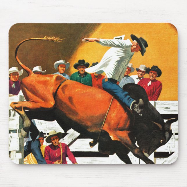 Mousepad Bull Riding by Fred Ludekens (Frente)