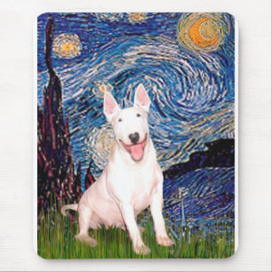 Mousepad Bull Terrier 4 - Starry Night (Vert)