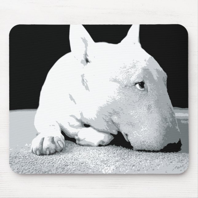 Mousepad Bull Terrier inglês, Pop Art Impressão (Frente)
