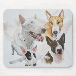 Mousepad Bull Terrier wGhost