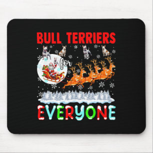 Mousepad Bull Terriers For All Xmas Ownership Papais noeis 