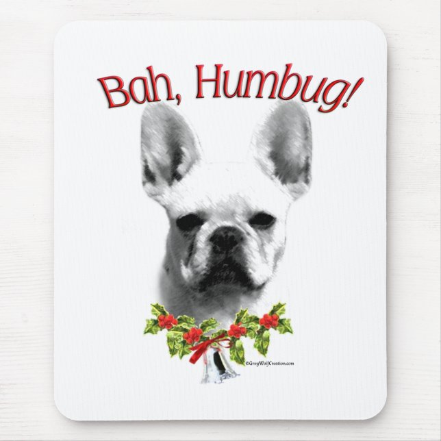 Mousepad Bulldog Francês Bah Humbug (Frente)