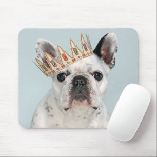 Mousepad Bulldog Francês com Coroa