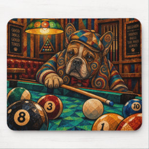 Mousepad Bulldog Francês, Mosaico Geométrico