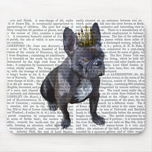 Mousepad Bulldog King francês (Frente)