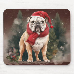 Mousepad Bulldog na Neve Natal