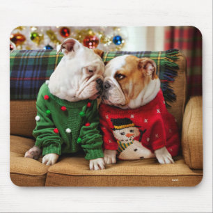 Mousepad Bulldogs de Natal em Suéteres