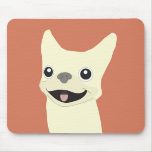 Mousepad Bulldogue Francês Creme, Terracota