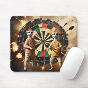 Mousepad Bullseye Burrow: Meerkat Dart League,