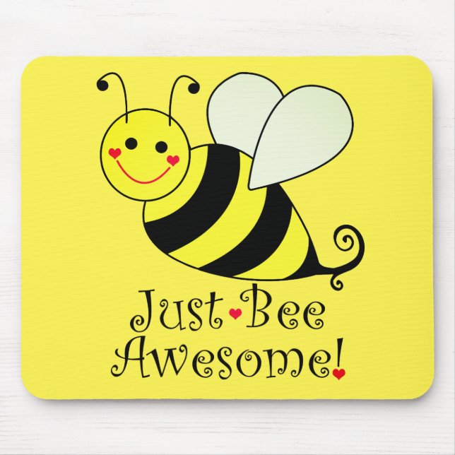 Mousepad Bumble Bee Amarelo Bonito Fantástico (Frente)