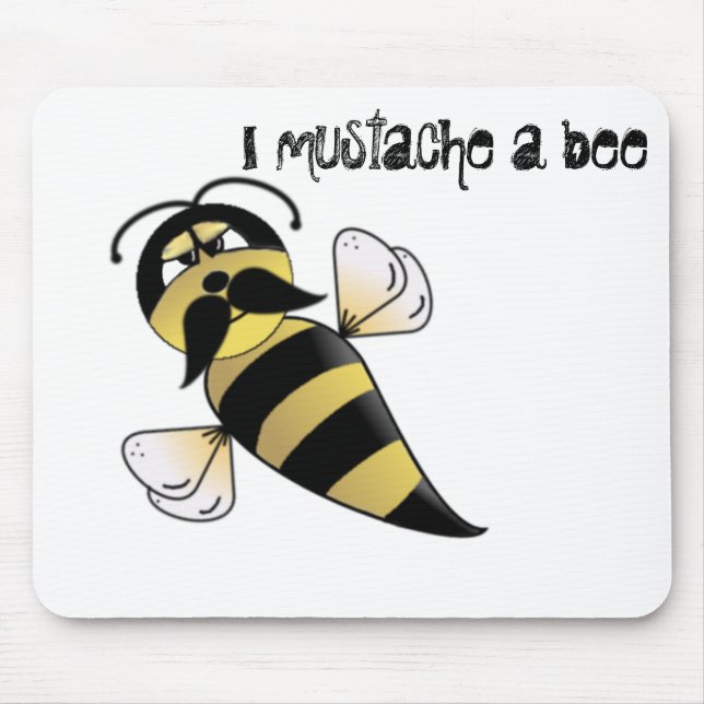 Mousepad Bumble Bee com bigode (Frente)
