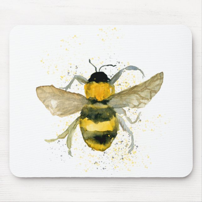 Mousepad Bumblebee de aquarela (Frente)
