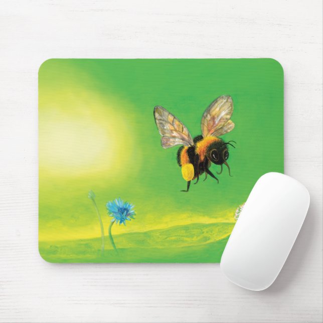 Mousepad Bumblebee voando sobre o campo (Com mouse)
