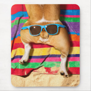 Mousepad Bumbum De Cães Com Óculos De Sol