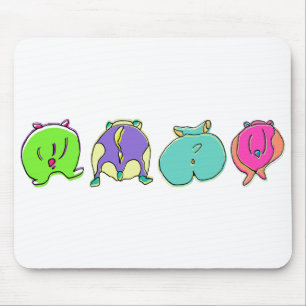 Mousepad Bumbuns Coloridos de Hamster