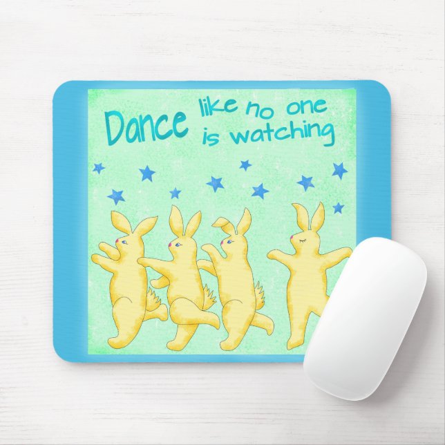 Mousepad Bunnies Dançam Como se ninguém estivesse assistind (Com mouse)