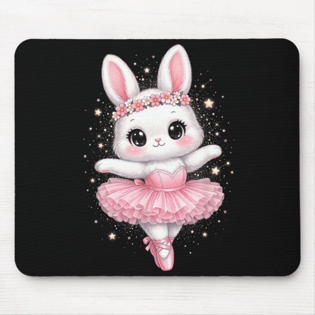 Mousepad Bunny Bailarina Fofa Coelho Bailado Menina (Frente)