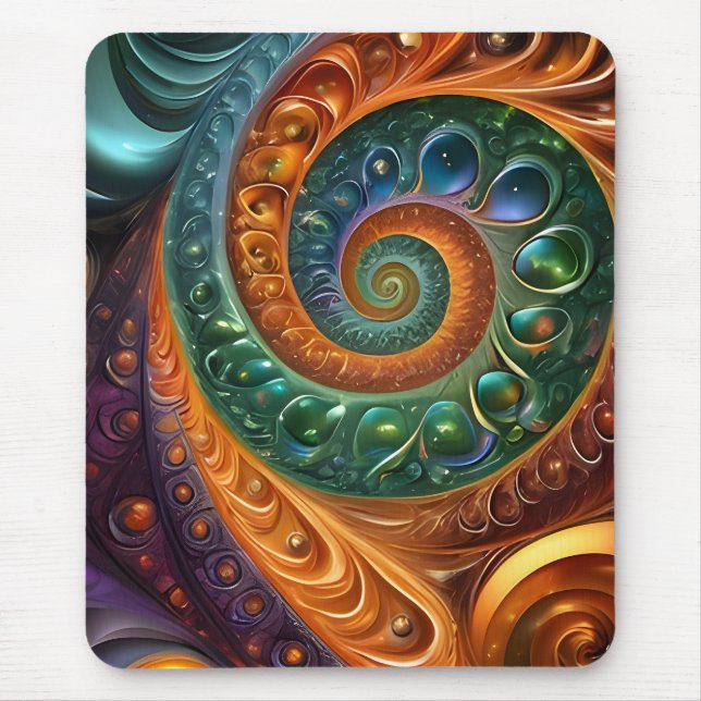 Mousepad bunt und modern, design in Spiralenform (Frente)
