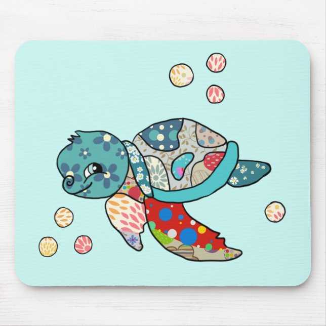 Mousepad bunte Schildkröte (Frente)