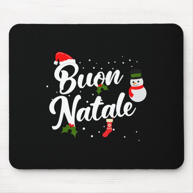 Mousepad Buon natale italiano christmas (Frente)