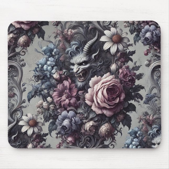 Mousepad Buquê de Baphomet - Vitoriano Gótico (Frente)