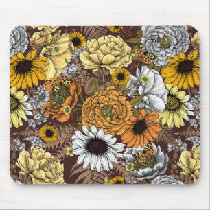 Mousepad Buquê de flores- rosas, peonias, margaridas