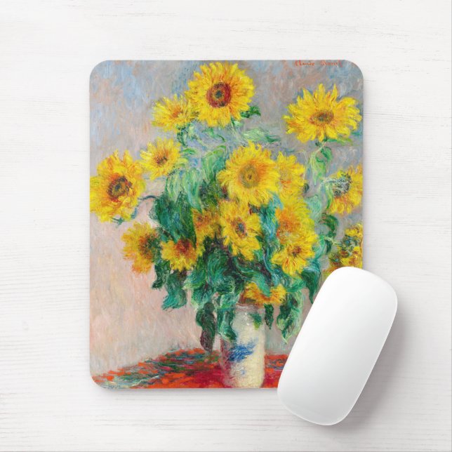 Mousepad Buquê de Girassóis Claude Monet     (Com mouse)