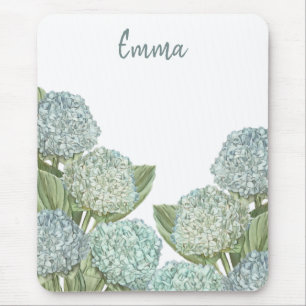 Mousepad Buquê de Hydrangea azul Dusty