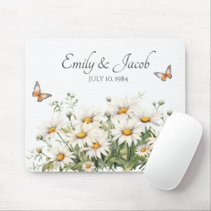 Mousepad Buquê De Margarida De Aquarela Para Casal