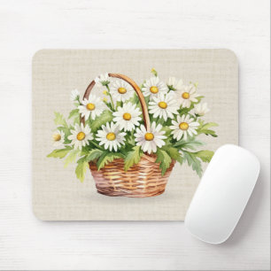 Mousepad Buquê De Margarida De Aquarelas No Soquete