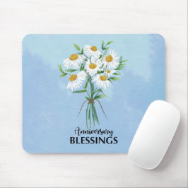 Mousepad Buquê de Margaridas para Bênçãos de Aniversário de